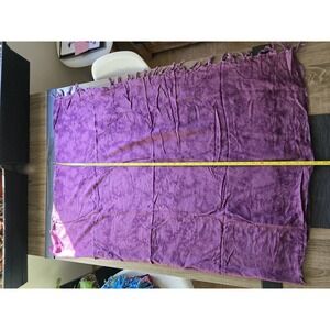 Sari India Blue Floral Fringe Sarong Wrap